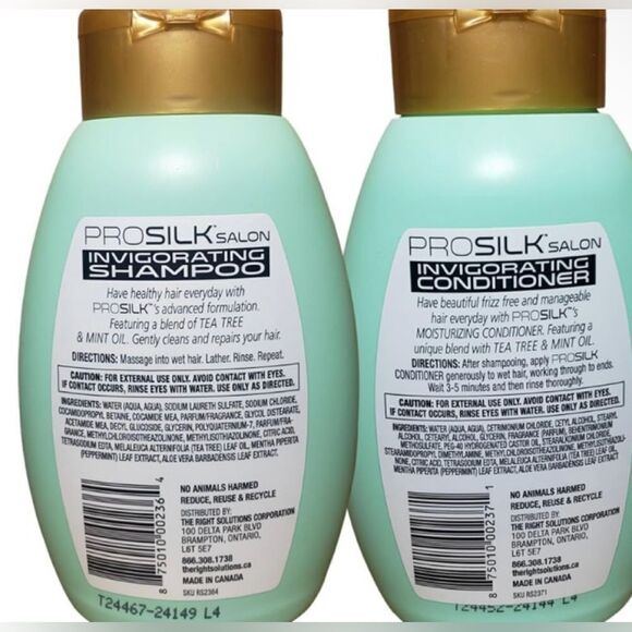 🛍️ Pro Silk Salon Invigorating Tea tree Oil Shampoo + Conditioner 14FLOZ - Picture 7 of 8